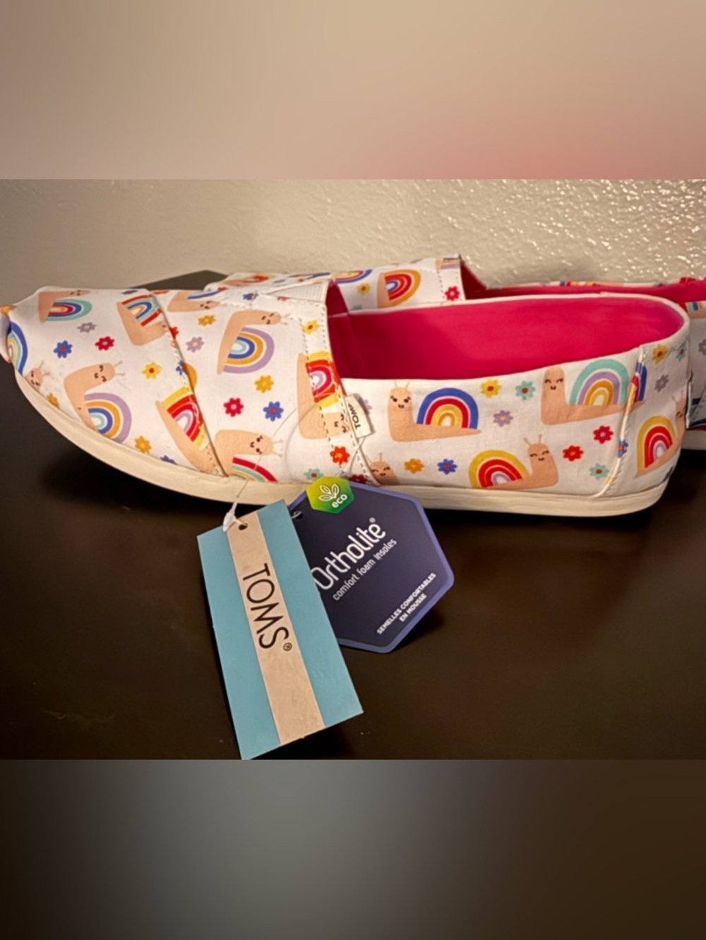 TOMS Alpargata Rainbow Snails Print Slip-On Shoes | Ortholite Comfort Women’s 9 - Picture 6 of 8